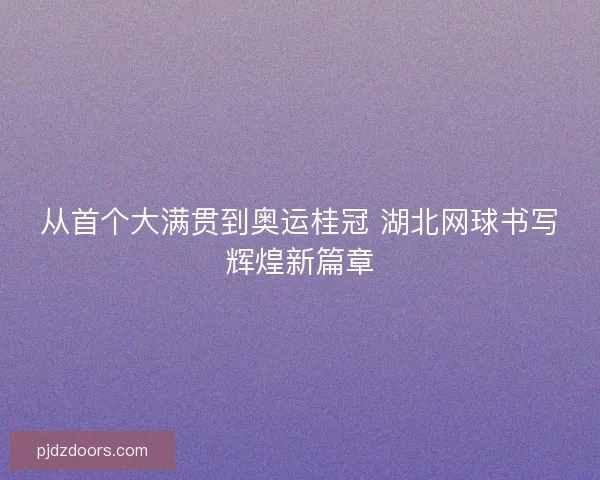 从首个大满贯到奥运桂冠 湖北网球书写辉煌新篇章