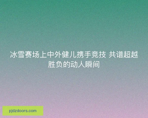 冰雪赛场上中外健儿携手竞技 共谱超越胜负的动人瞬间